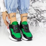 Női tornacipő 2XJ92-1 Fekete-Zöld Mei