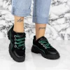 Női tornacipő 2N37 Fekete-Zöld Mei