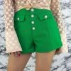 Női rövidnadrág VMC6017 Zöld Emma Fashion