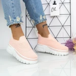 Női sportcipő platformmal 2W1 Rózsaszín Mei