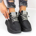 Női sportcipő platformmal 3WL3 Fekete » MeiMall.hu