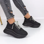 Női sportcipő platformmal 3WL3 Fekete » MeiMall.hu