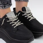 Női sportcipő platformmal 3WL3 Fekete » MeiMall.hu