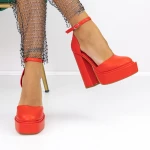 Női sarkú cipő és platform 3KV2 Sötét vörös » MeiMall.hu