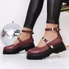 Női alkalmi cipő 3LE22 Burgundia Mei