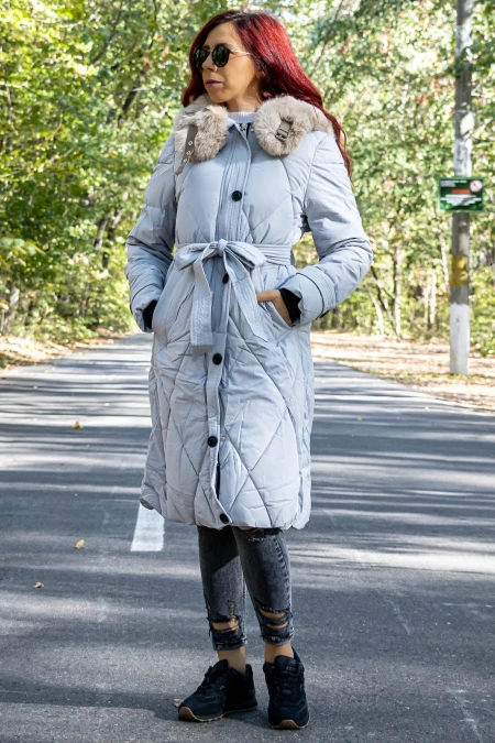 Női kabát G618 Világos szürke » MeiMall.hu