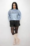 Női pulóver P07543 Kék | Kikiriki