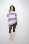 Női pulóver OP4 Fehér-Lila | Kikiriki