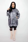 Női pulóver 50066 Fekete-Ezüst | Kikiriki