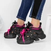 Női tornacipő 3WL120 Fekete-Rózsaszín | Mei