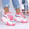 Női sportcipő platformmal 3YJA5 Rózsaszín | Mei