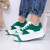 Női sportcipő platformmal 3XJ113 Zöld | Mei