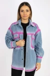 Női ing TR0533 Kék-Rózsaszín | Kikiriki