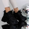 Női sportcipő platformmal 3SJN32 Fekete | Mei
