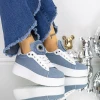 Női sportcipő platformmal H203 Kék | Kavia