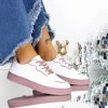 Női tornacipő 963 Fehér-Sötét rózsaszín | Fashion