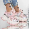 Női sportcipő platformmal 3SJN56 Rózsaszín | Mei