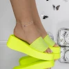 Női platform papucs 3WL257 Fluoreszkáló sárga | Mei