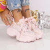 Női sportcipő platformmal 9157-16 Rózsaszín | Mei