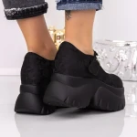 Pantofi cu Platforma 9066-59 BLACK | MEI