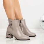 Botine cu Toc Gros 3AL83 GREY | MEI