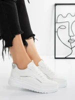 Sneakers Dama 3XJA20 WHITE-SILVER | MEI