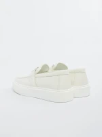 Mocasini Barbati din piele naturala 5NXE36 ALL WHITE | MEI