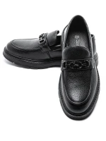 Férfi természetes bőr mokaszinok 5NXE3 Fekete | Pantoful » MeiMall.hu