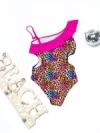 Costum de baie fete X39 LEOPARD-FUCHSIA | MEINA
