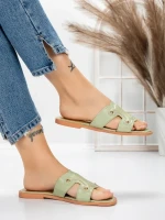 Papuci Dama cu Talpa Joasa 3AW307 CYAN | MEI