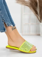 Papuci Dama cu Talpa Joasa 3AQ18 VERDE FLUORESCENT | MEI