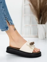 Papuci Dama cu Talpa Joasa 3AW310 BEIGE | MEI