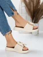 Papuci Dama cu Talpa Joasa 3AW311 BEIGE | MEI