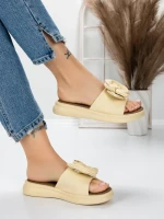 Papuci Dama cu Talpa Joasa 3AW311 GREEN | MEI