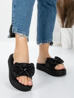 Papuci Dama cu Talpa Joasa 3AW319 BLACK | MEI