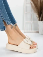 Papuci Dama cu Talpa Joasa 3AW319 BEIGE | MEI