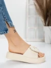 Papuci Dama cu Talpa Joasa 3AW319 BEIGE | MEI