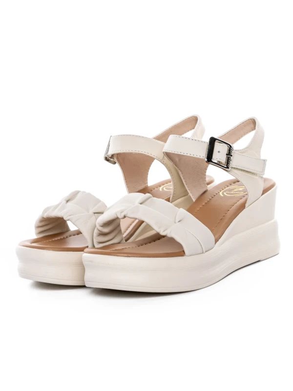 Sandale Dama din piele naturala 2718 CREAM | FORMAZIONE