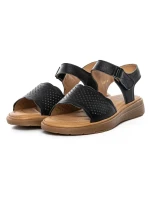 Sandale Dama din piele naturala 53302 BLACK | BERLINER