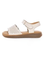 Sandale Dama din piele naturala 53302 CREAM | BERLINER