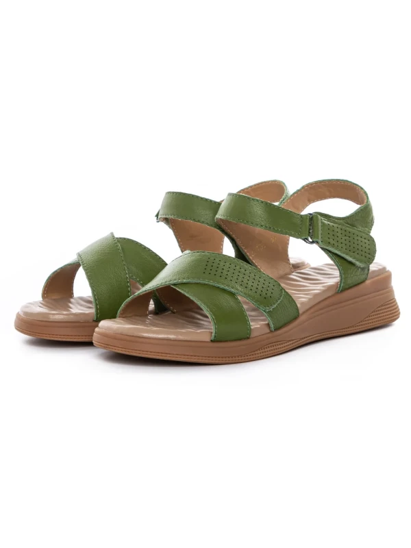 Sandale Dama din piele naturala 22108 GREEN | FORMAZIONE