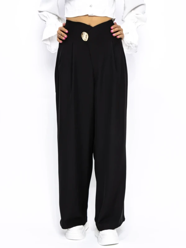 Pantaloni Dama P80170 NEGRU | KIKIRIKI