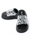 Papuci Dama cu Talpa Joasa 999-1 BLACK-SILVER | FASHION