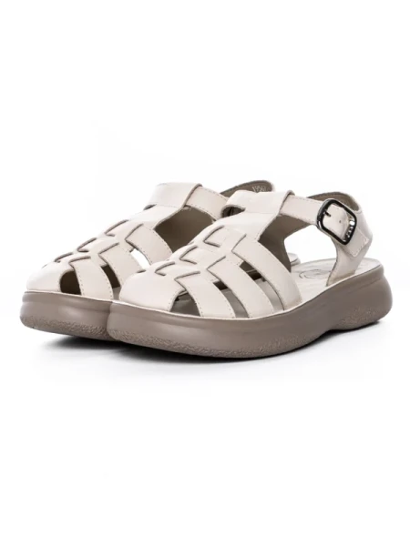 Sandale Dama din piele naturala 1957623 CREAM | FORMAZIONE