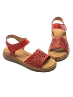 Sandale Dama din piele naturala 33177 RED | FORMAZIONE
