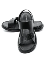 Sandale Barbati din piele naturala 56287 BLACK | ADVANCER