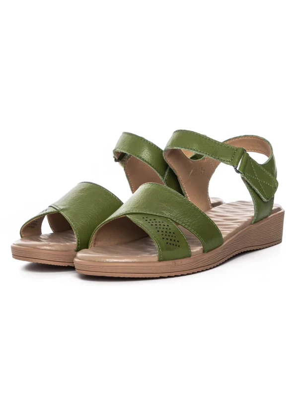 Sandale Dama din piele naturala 52033 GREEN | FORMAZIONE