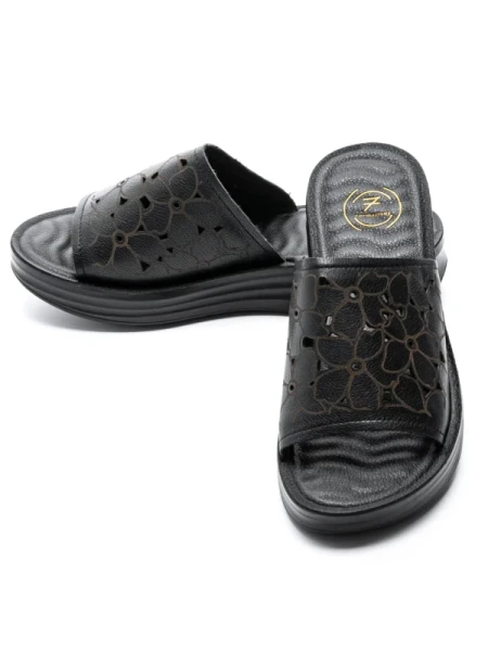 Papuci Dama din piele naturala 2607905 BLACK | FORMAZIONE