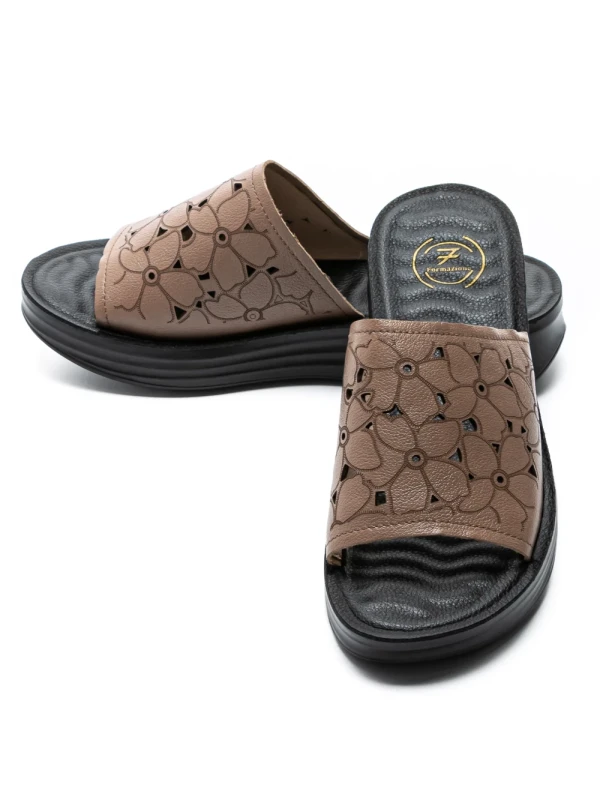 Papuci Dama din piele naturala 2607905 CAMEL | FORMAZIONE