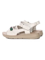 Sandale Dama din piele naturala 246613T CREAM | FORMAZIONE